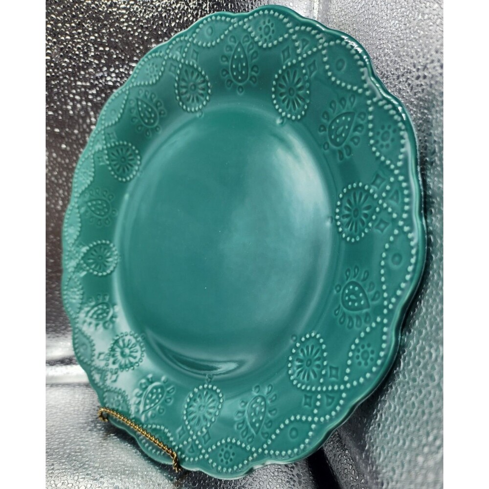 Pioneer Woman Teal Cowgirl Lace Dinner Plates (Set of 4) READ LISTING! - Picture 16 of 16